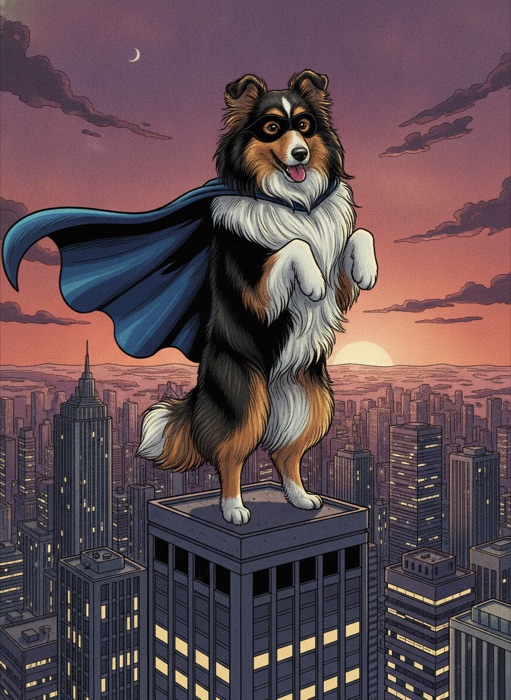 Dog as a superhero